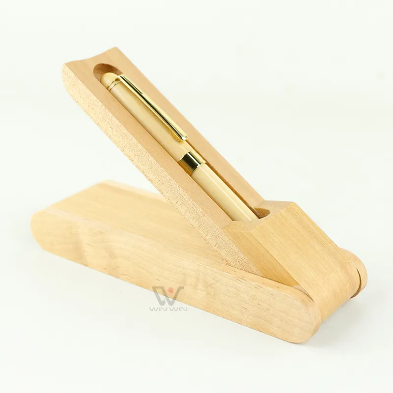 Eco Friendly Cherry Ballpoint Pen with Logo In Matching Wood Gift Box Wooden Pen With Wooden Case