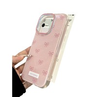 Coque Téléphone de Luxe à Nœud et Dessin Animé pour iPhone 16 Pro Max 15 14 Pro, avec Adorables Motifs Animés pour Apple Plus Pro Max Téléphone