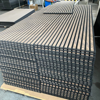 Équipement de studio musical, panneaux muraux 3D, panneaux muraux en MDF, panneaux muraux en bois à lattes insonorisés, panneaux acoustiques en placage