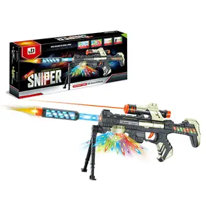 Pistola de plástico B/O eléctrica con luz parpadeante para niños, juguete de pistola de francotirador infrarrojo, superflash, productos populares