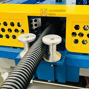 Qiangsheng fábrica PVC PE plástico de pared única protector eléctrico corrugado manguera tubo que hace la máquina de extrusión