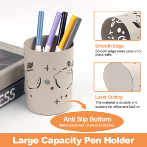 Multi-Functional Modern Simple Design Round Shape Metal Pen <b>Holder</b> for Desk <b>Makeup</b> Brushes Cup Pencil <b>Holders</b> - Product Image 4