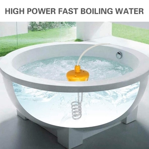 Pemanas Air Imersi Baja Tahan Karat 1500W dengan Batang Pemanas Air Elektrik Penggunaan Perjalanan Termostat - Product Image 5