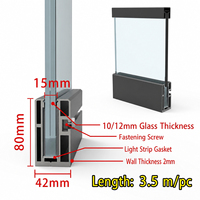 Fabricant de rampes d'escalier et de balcons en verre sans cadre avec profilés en U en aluminium sur mesure et fentes de serrage en acier inoxydable