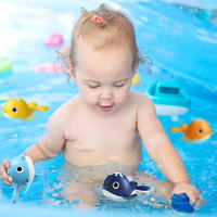 BJQ Mainan Mandi Bayi Magnetik Hewan Pancing Paus Berenang Mainan Bak Mandi Set Mainan Air untuk Balita Anak-anak