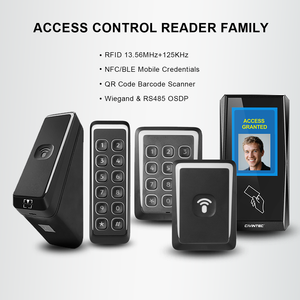 Lecteur de code QR RFID Mifare DESFire avec sortie Wiegand RS485, montage mural, avec code PIN pour contrôle d'accès intelligent - Product Image 2