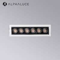 Spot LED encastré linéaire moderne, sans cadre, orientable, 36V 7W, COB, dimmable, effet wall washer