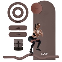 Kit de fitness CZFIT avec logo personnalisé : ballon de yoga, anneau de Pilates, poids de cheville en silicone, bande de résistance, kit de Pilates