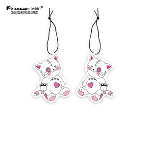 Excellent Désodorisant pour Voiture Lapin Patchwork Chat - Parfum Complexe Premium, Comprimé d'Aromathérapie Suspendu Dessin Animé pour Voiture - Product Image 3