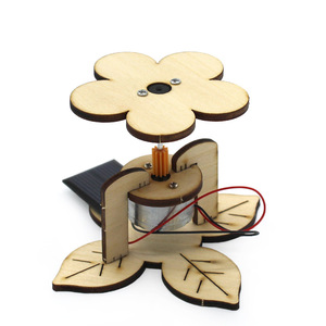 Solar Powered Wooden Flower Science <b>Kit</b> For Kids Educational Toy <b>DIY</b> Model Plant Shape Manual Control 7-9Y - Product Image 1