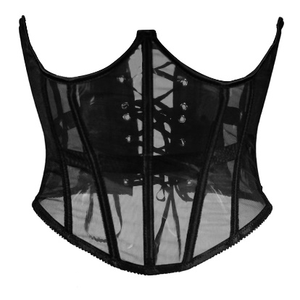 Modern Minimalist Mesh Underbust <b>Corset</b> Steel Boned Waist Cincher <b>Belt</b> Transparent Body Shaper for Women - Product Image 5