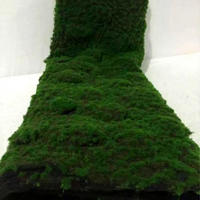 Tapis de mousse artificielle vert terreux avec granulés de terre et base floquée pour terrarium, bonsaï, modèle de diorama, décoration de paysage