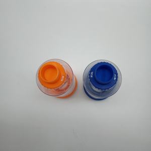 Masque jetable en PVC de qualité médicale bleu/orange 220 ml pour enfant, <span class=keywords><strong>avec</strong></span> <span class=keywords><strong>valve</strong></span>, <span class=keywords><strong>chambre</strong></span> de dosage, inhalateur, doseur, espaceur pour l'asthme pour enfants - Product Image 6