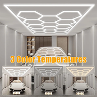Lumière LED hexagonale Etop 650W IP54 6500K 72000lm Durée de vie 50000h pour garage automobile, atelier de beauté automobile
