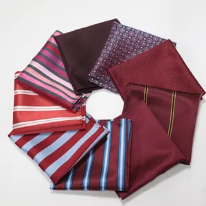 Polyester túi vuông tùy chỉnh khăn tay người đàn ông cổ điển phù hợp với túi