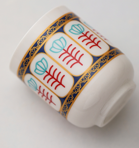 Service à thé en porcelaine fine arabe, motif floral traditionnel musulman, doré, blanc, sans BPA, compatible lave-vaisselle, 200 ml - Product Image 6