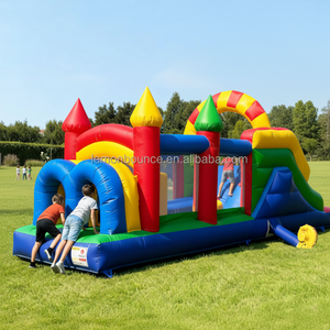 Toboggan aquatique gonflable commercial le plus vendu avec piscine et château gonflable combinés – Équipement de jeu aquatique extérieur et idéal pour les entreprises de location - Product Image 2