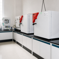 Banc de travail SCEELAB de haute qualité, entièrement en acier, résistant aux hautes températures, au design contemporain et au profil bas, pour hôpital, école, atelier, laboratoire dentaire