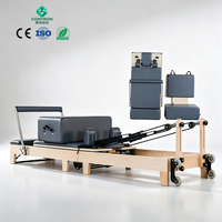 Contron Sports Premium Maple Wood Pilates Reformer 2430mm Kelas Komersial Yoga Core Bed Rehabilitasi Tahan Lama untuk Kesehatan
