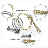 Colliers de serrage flexibles réglables en acier inoxydable 304 à double fil pour tuyaux d'incendie et d'irrigation agricole