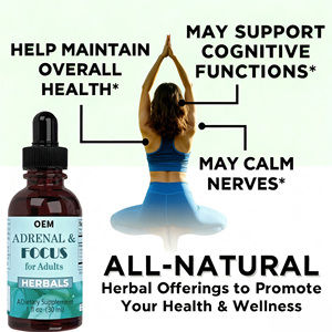 Private Label Vegan memoria cerebrale e integratori di supporto surrenalico Ginkgo Biloba Nootropic Focus gocce liquide - Product Image 2