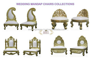 Chaises de mandap pour cérémonie de mariage hindoue, dernière collection, chaises de mandap en bois sculpté, meilleures chaises de mandap en bois sculpté pour cérémonie de mariage aux États-Unis - Product Image 4