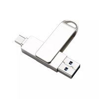 Gitra – clé Usb 3 en 1 pivotante en métal, support à mémoire de 16GB, support à mémoire de 64GB et 32GB, support à mémoire de 128GB