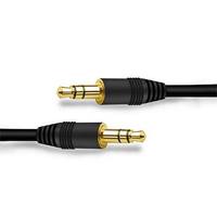 Câble audio 3,5 mm mâle-mâle plaqué or, câble auxiliaire stéréo pour haut-parleur de voiture, casque, MP3