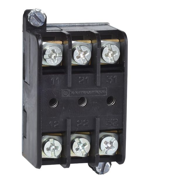 New Original Contact Block, Single Isolation Block, 3 Normally Closed Contacts, Harmony Series for PLC