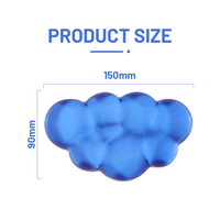 Petit tapis de souris de jeu en gel et silicone transparent personnalisé en forme de nuage, résistant à l'eau, avec repose-poignet, 150x90mm, pour la maison et le bureau