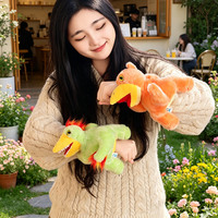 Bracelet claquant dinosaure mignon en peluche, jouet en peluche doux, bracelet à pression pour enfants, idéal pour les cadeaux et les fêtes
