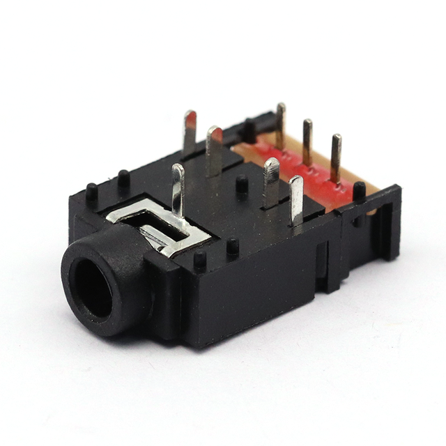 PJ-307 3.5mm Stereo Audio Jack Socket 3.5 Dual Track Headphone Connector 8Pins With Switch PJ307