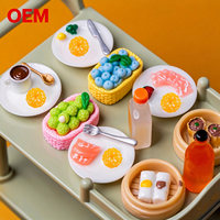 OEM Mini Resin PVC Plastik Irisan Buah Jeruk Miniatur Rumah Boneka Dekorasi Makanan DIY Aksesoris Kerajinan Kartun Mainan Furnitur