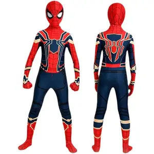 Bodysuit New Style Superhero Party Halloween New Iron Spider Boys Cosplay Costume For Adult&Children