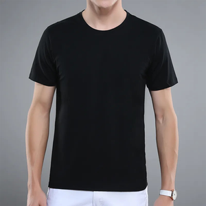 Camiseta básica de cuello redondo de algodón de punto suelto de gran tamaño para hombres y mujeres, fácil de usar para el trabajo, hogar, reuniones familiares informales - Product Image 1