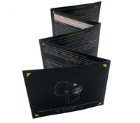 Cahier de papier revêtu imperméable, personnalisé, broches pliables d'impression