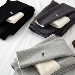 <span class=keywords><strong>Leggings</strong></span> Invernali da Donna a Vita Alta, Senza Cuciture, in Maglia Traspirante, Colore <span class=keywords><strong>Nero</strong></span> Vellutato - Product Image 2