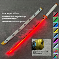 Épée de cosplay Demon Slayer en bambou LT Spray 104CM, Katana sûre, fabriquée par un fabricant de cosplay, épée d'anime japonaise Katana Asli Tajam