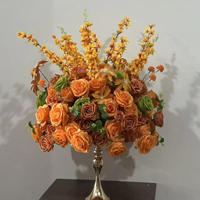 Centro de Mesa de Boda Personalizado con Bola de Rosas de Seda Moderna de 30-80 cm, Decoración con Rosas Naranjas Betterlove
