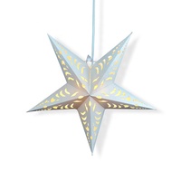 Lanterne étoile blanche en papier à suspendre personnalisable pour fêtes de mariage, DIY, D45CM, certifiée CE & ROHS