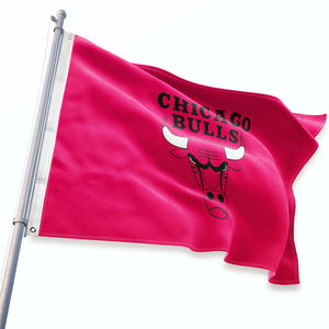 Drapeau d'équipe 100% Polyester Drapeau Personnalisé 3x5 Promotion Extérieure Sérigraphie logo Grand Grand Drapeau Personnalisé <span class=keywords><strong>Chicago</strong></span> Bulls <span class=keywords><strong>NBA</strong></span> - Product Image 1