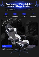 Nouvelle arrivée : chaise de gaming E-sport avec repose-pieds, chaise ergonomique pivotante pour salle de jeux vidéo
