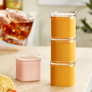 Su misura all'ingrosso 4 colori per uso alimentare grande quadrato in Silicone a forma di whisky stampo per cubetti di ghiaccio