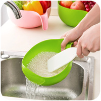 Filtre alimentaire en plastique passoire à riz panier tamis égouttoir à légumes pour Gadgets de cuisine