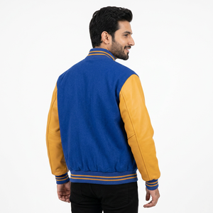 Autumn Letterman Blank Varisty Jackets Vintage Custom Bomber <b>Coats</b> Men Baseball Jacket - Product Image 1