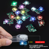 Lampes LED à contrôle magnétique pour modèles d'animation, avec puces d'éclairage et fonctions de lumière supplémentaires pour jouets modèles, lampe sans fil