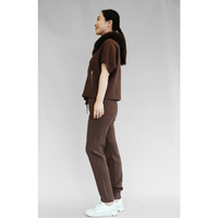 Nouvelle arrivée Ensemble décontracté en tricot 2 pièces Ensemble haut court et pantalon en laine mélangée