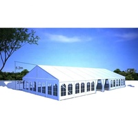 Carpa para Fiestas y Bodas de 10x20 pies, Resistente, para Exteriores, con Ventanas Arqueadas Transparentes, Estructura Metálica Simple, Protección UV, 2 Puertas, para Eventos y Exhibiciones