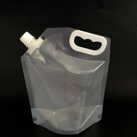 Pochette en plastique PE transparente de qualité alimentaire avec bec verseur, anti-fuite, sac portable pour boissons, vodka, bière, jus, lait, eau minérale