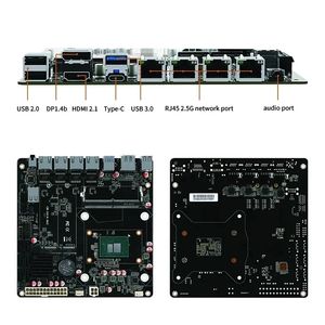 Placa base NAS de cortafuegos de 6 bahías N100 N150 N305 N355 Intel 4x <span class=keywords><strong>2</strong></span>,5G LANs <span class=keywords><strong>2</strong></span> * NVMe 6 * SATA3.0 DDR5 Mini ITX placa base <span class=keywords><strong>PCIex1</strong></span> - Product Image 1